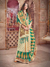 Off White Banarasi Art Silk Woven Saree